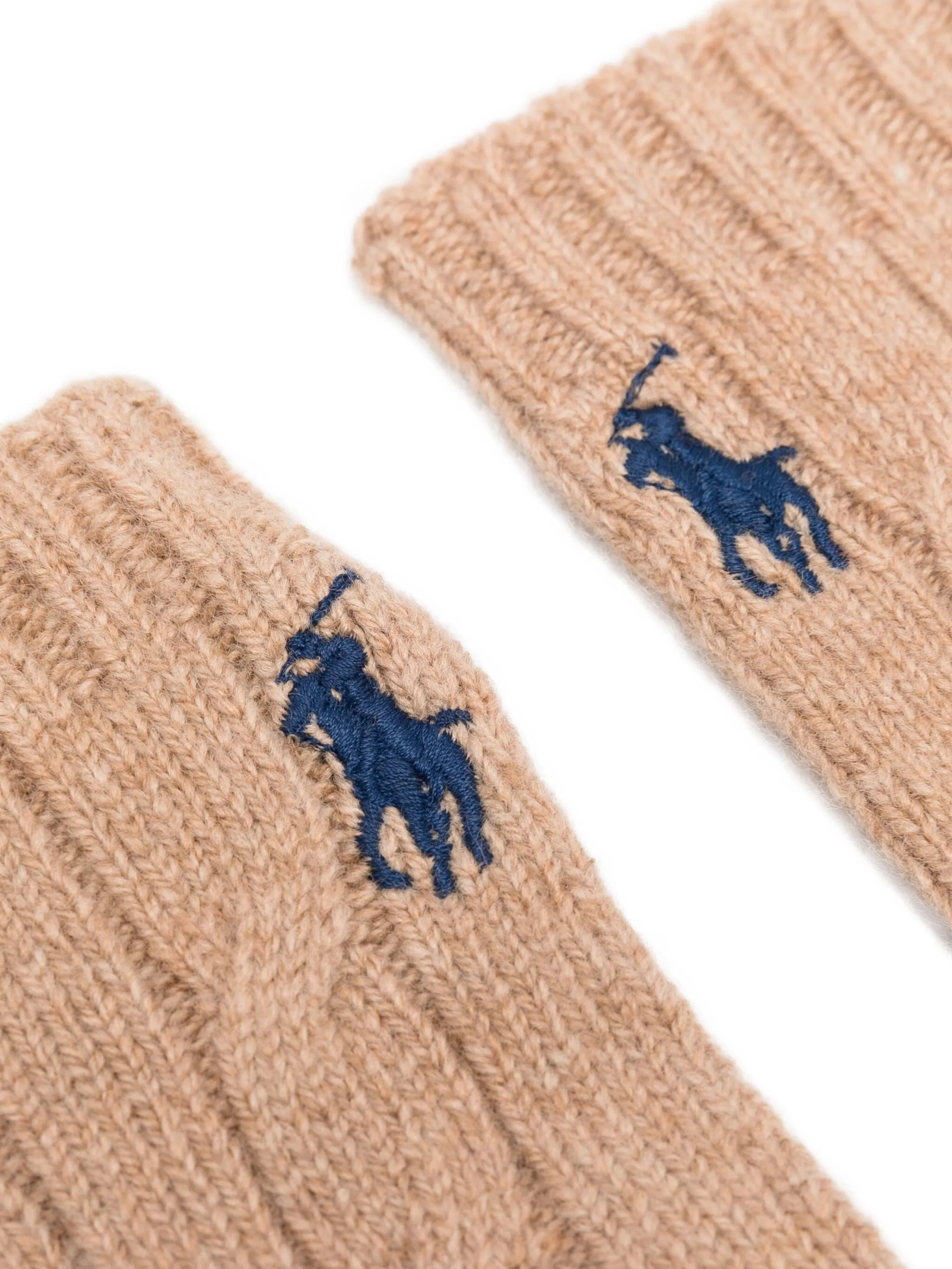 Ralph Lauren Cable-knit Logo-embroidered Gloves - 3