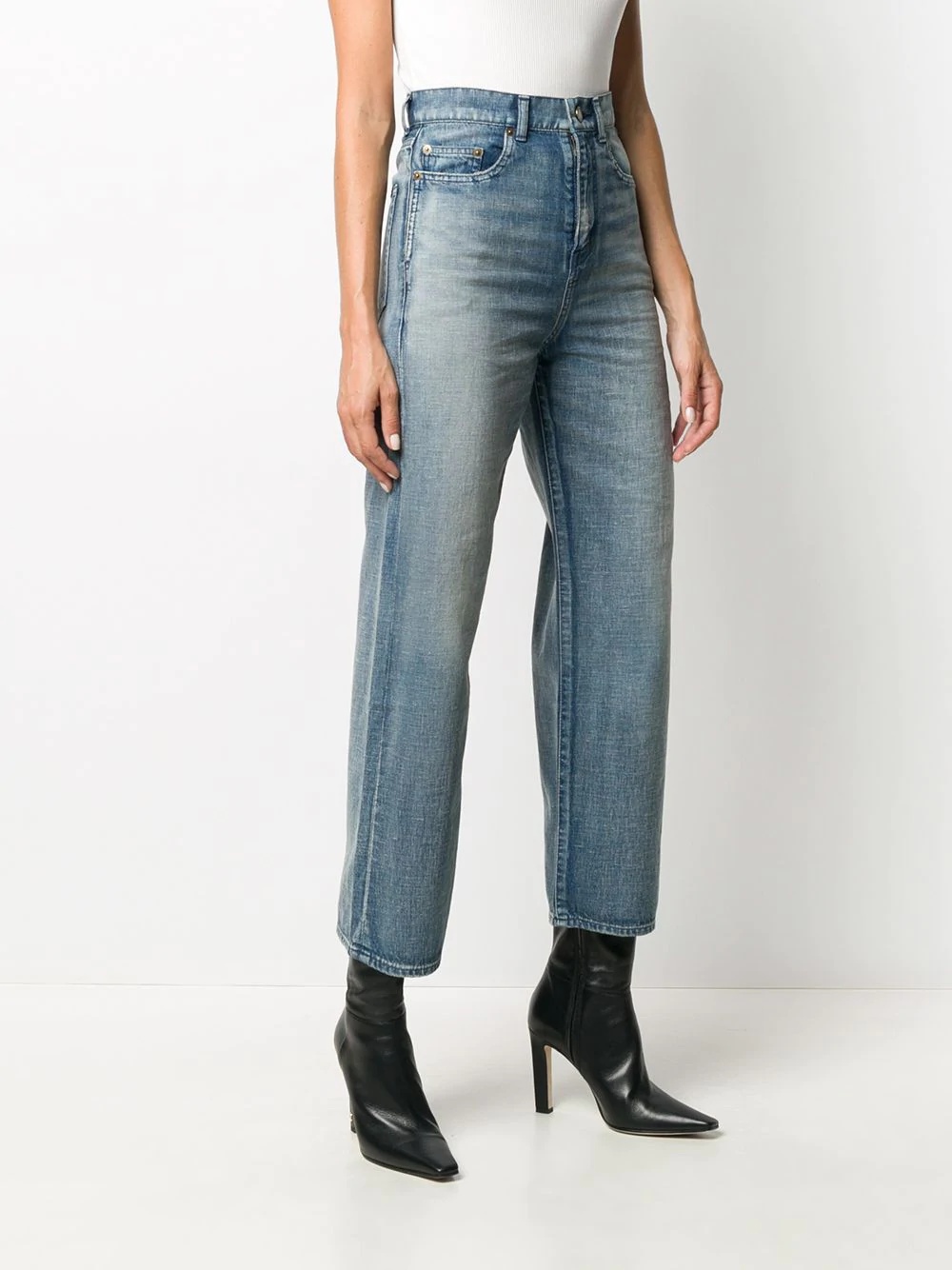 cropped straight-leg jeans - 3