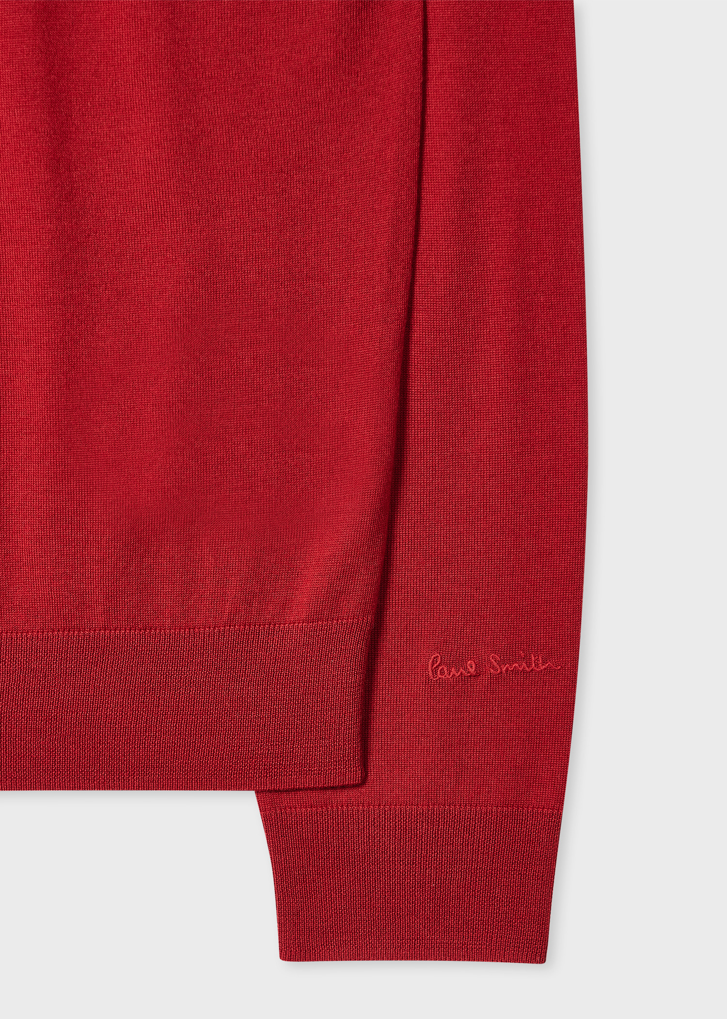 Red Merino Wool Sweater - 2