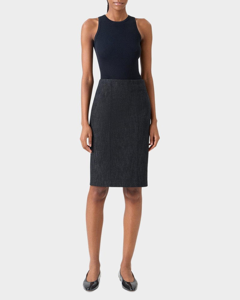 AKRIS Denim Midi Pencil Skirt outlook
