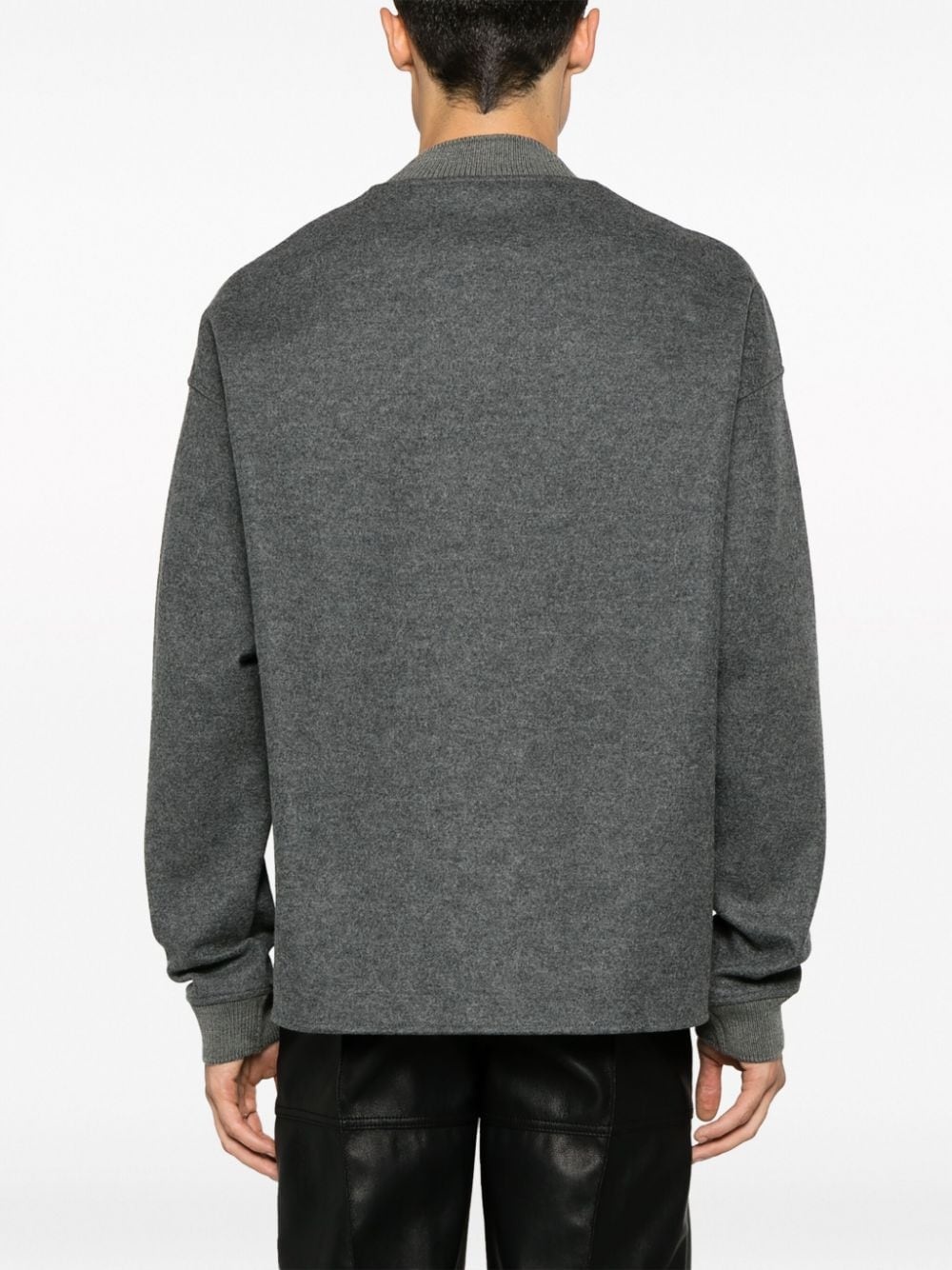 crew-neck felted-wool jumper - 4
