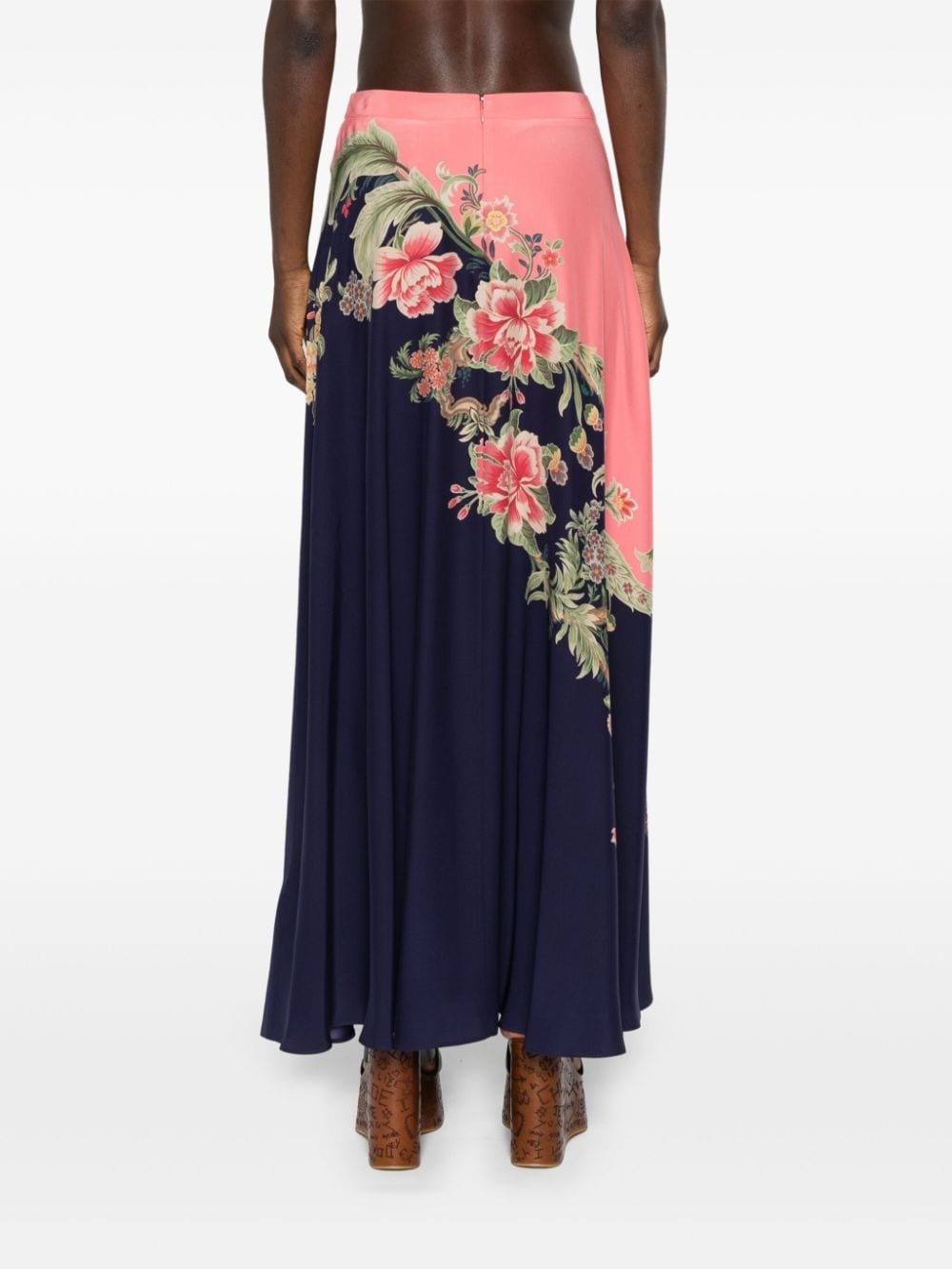 A-line silk midi skirt - 4