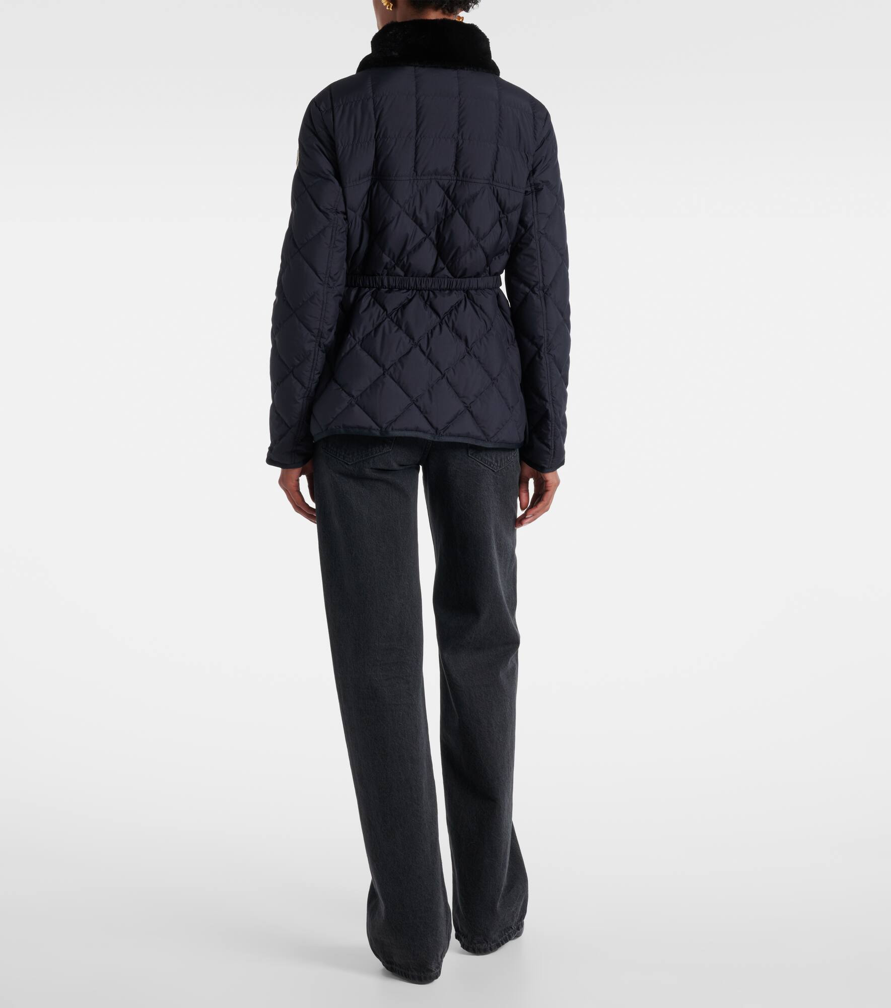Cygne faux fur-trimmed down jacket - 3