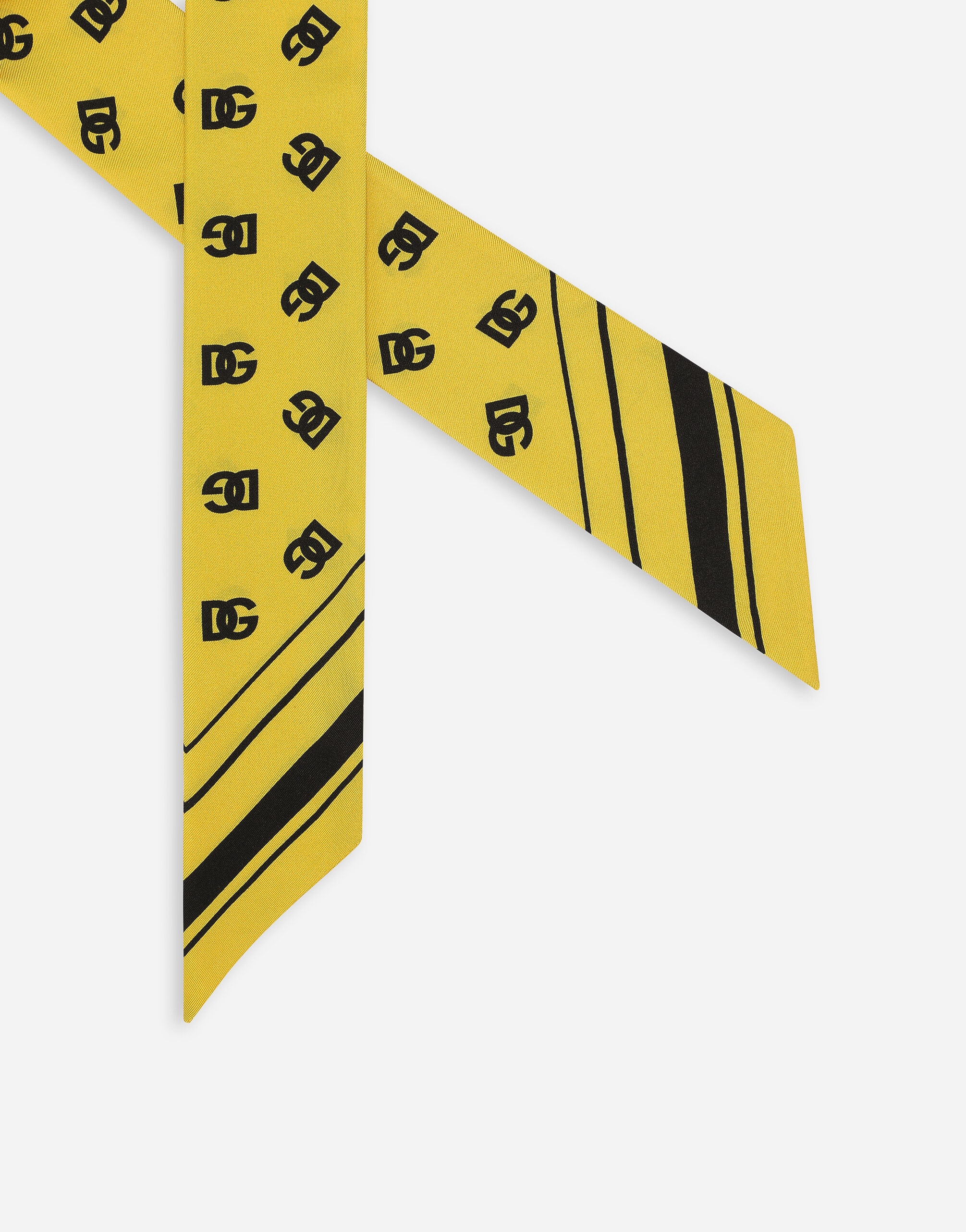Twill headscarf with all-over DG logo print - 3