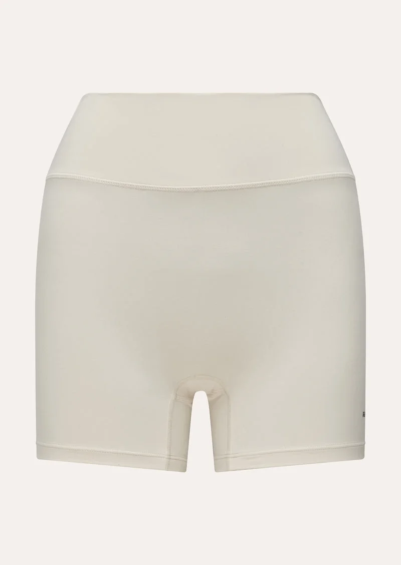 SOFT LUXE 4" BIKE SHORT IN WHISPER WHITE - 1