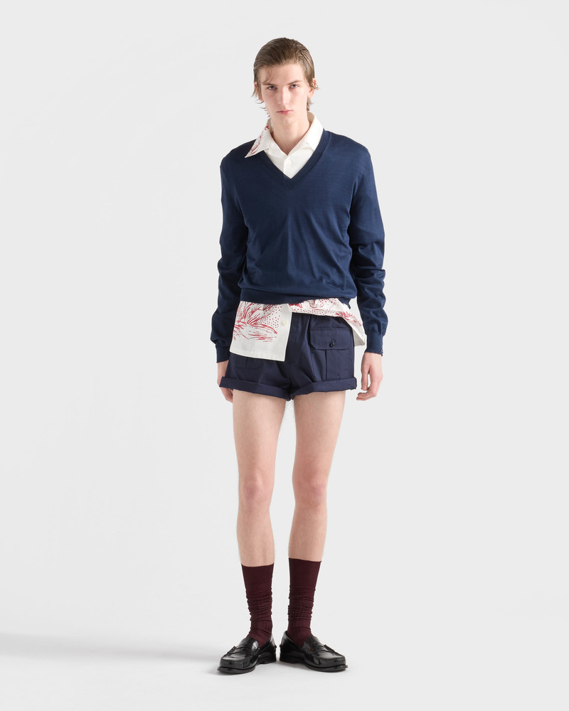 Prada Cotton V-neck sweater outlook
