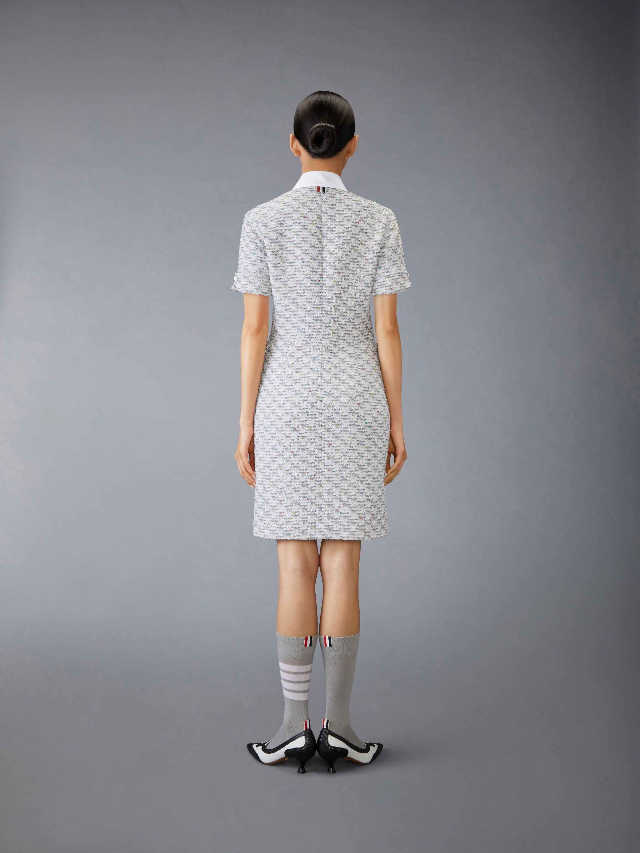 Sequin Tweed Patch Pocket Dress - 3
