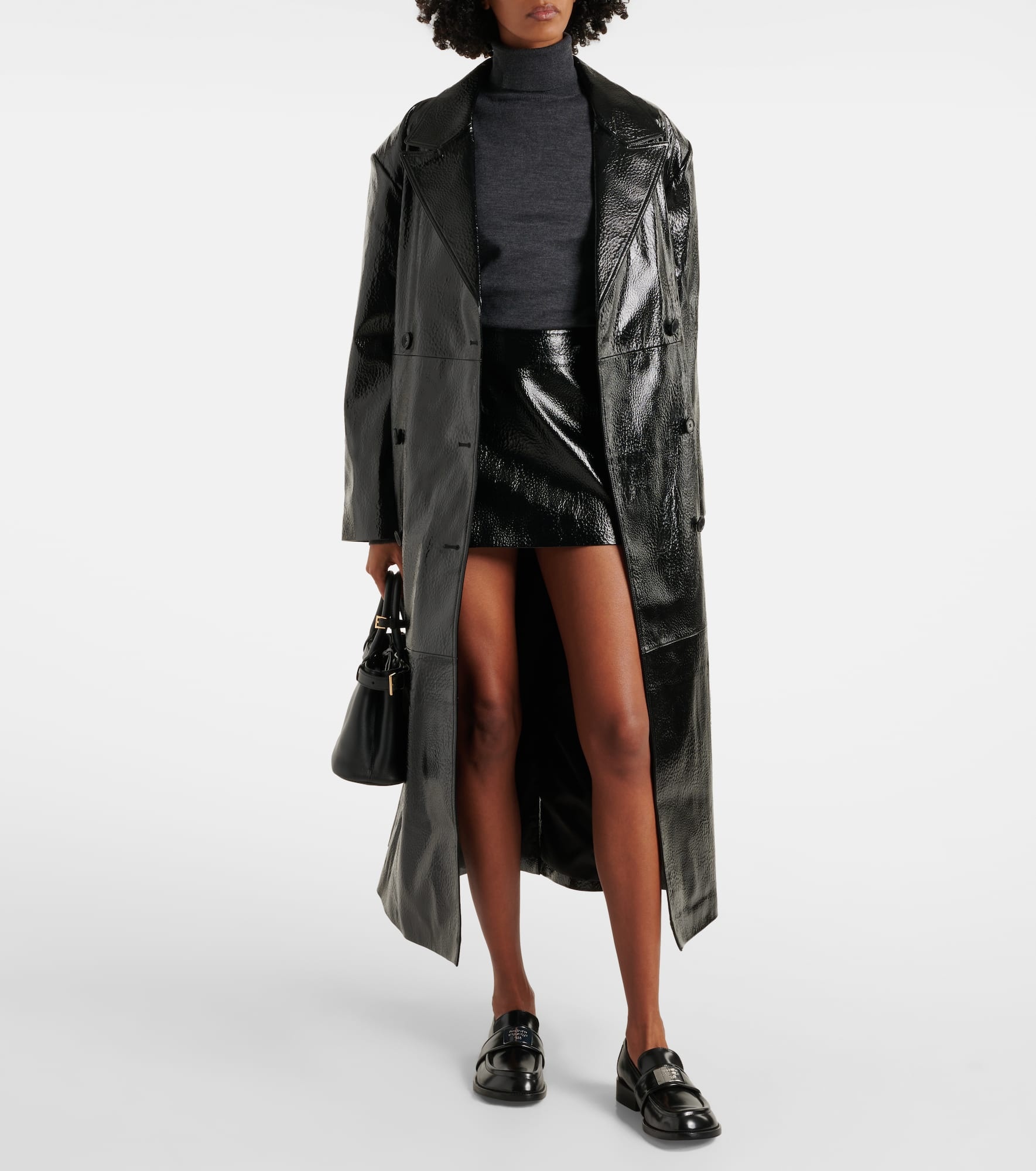 Mary faux leather miniskirt - 2