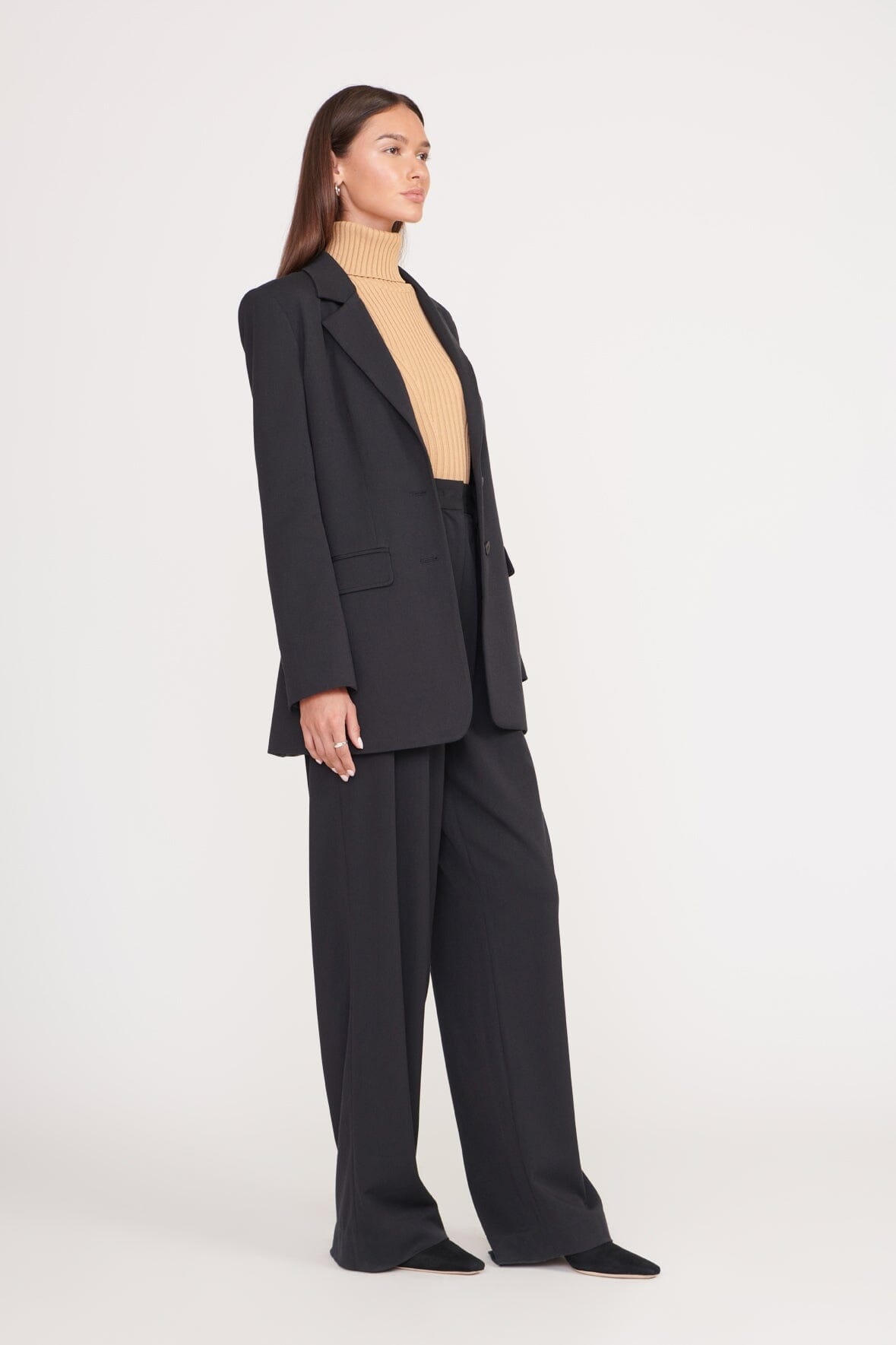 STAUD LUISA PANT BLACK SUITING - 8