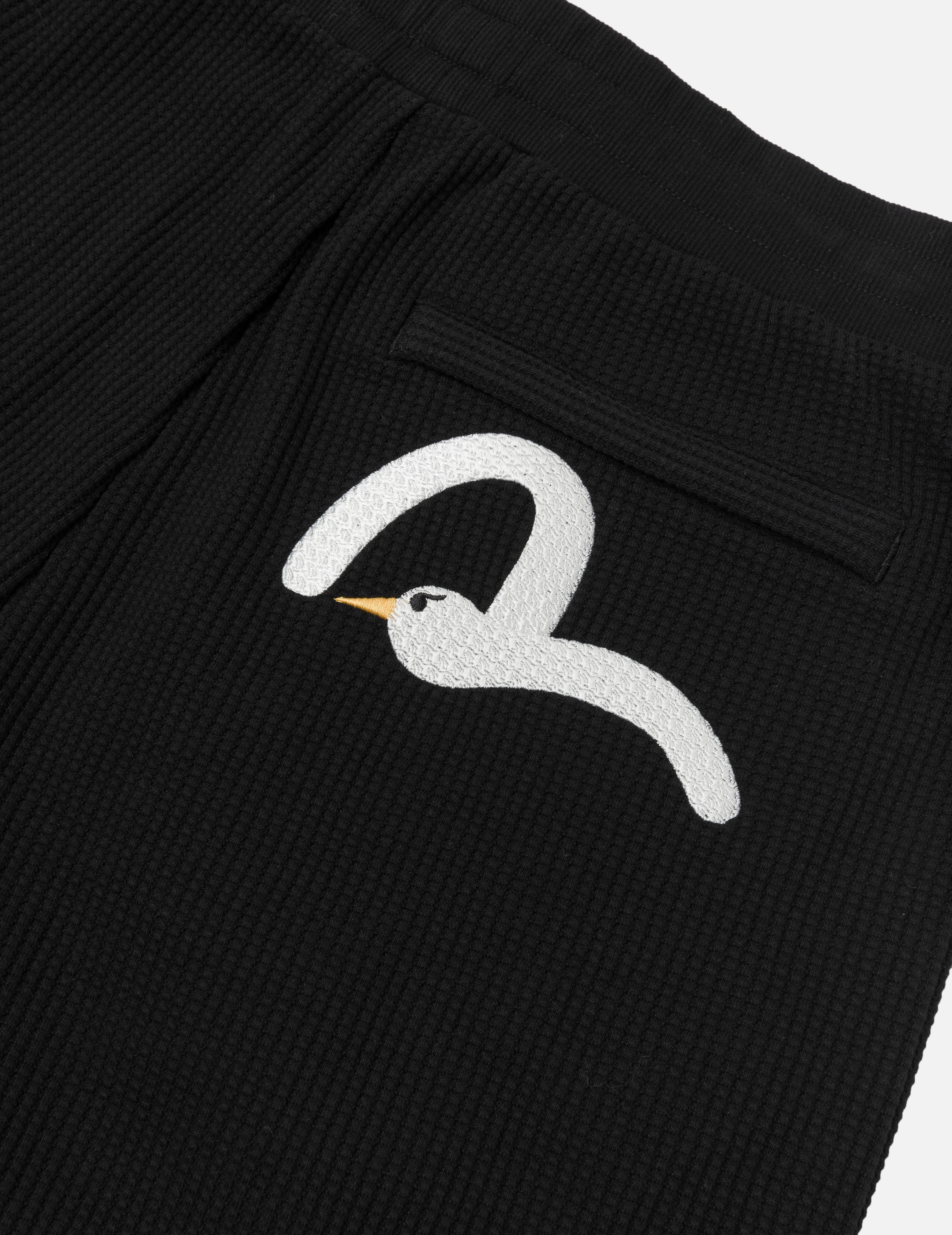 Seagull and Logo Embroidery Fashion Fit Waffle Sweatshorts - 6