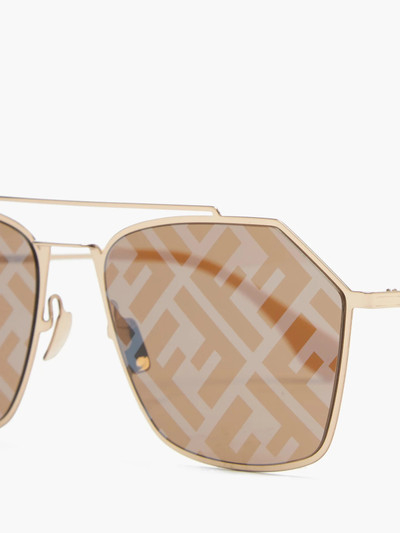 FENDI FF-monogram stainless-steel aviator sunglasses outlook