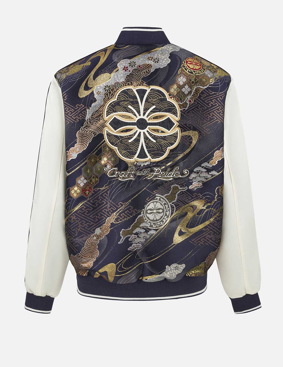 Kamon Brocade Appliqué Regular Fit Souvenior Jacket - 2