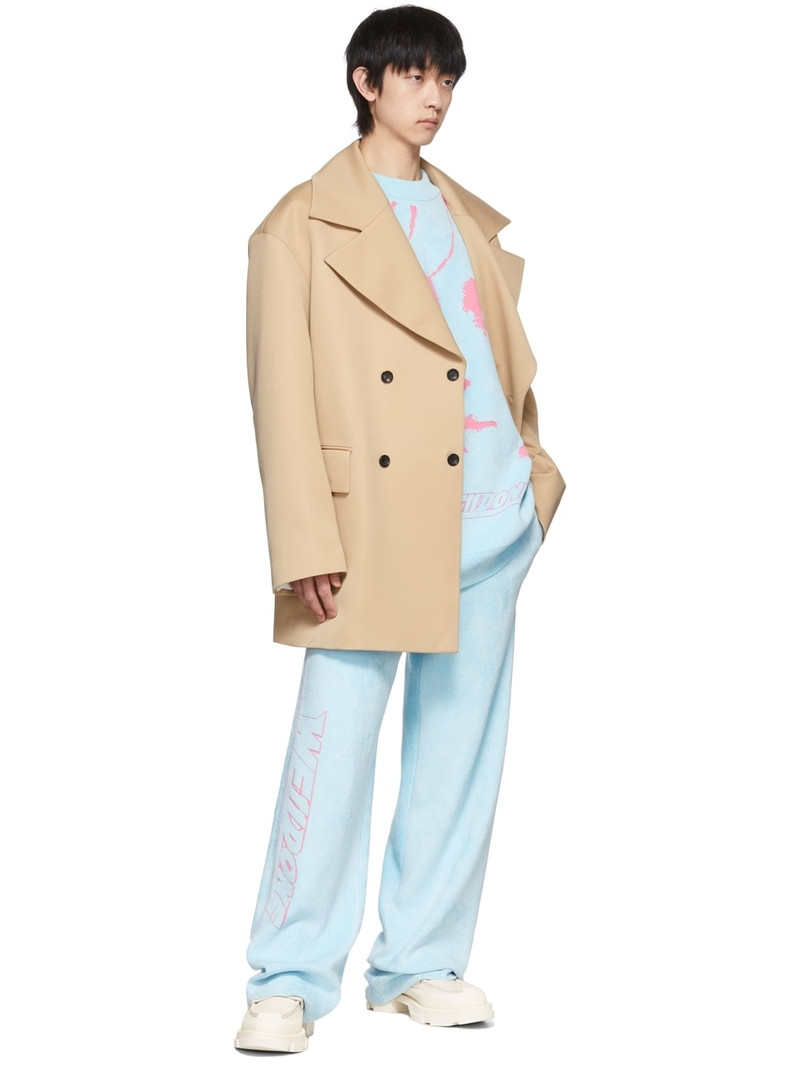 We11done Blue Viscose Lounge Pants outlook