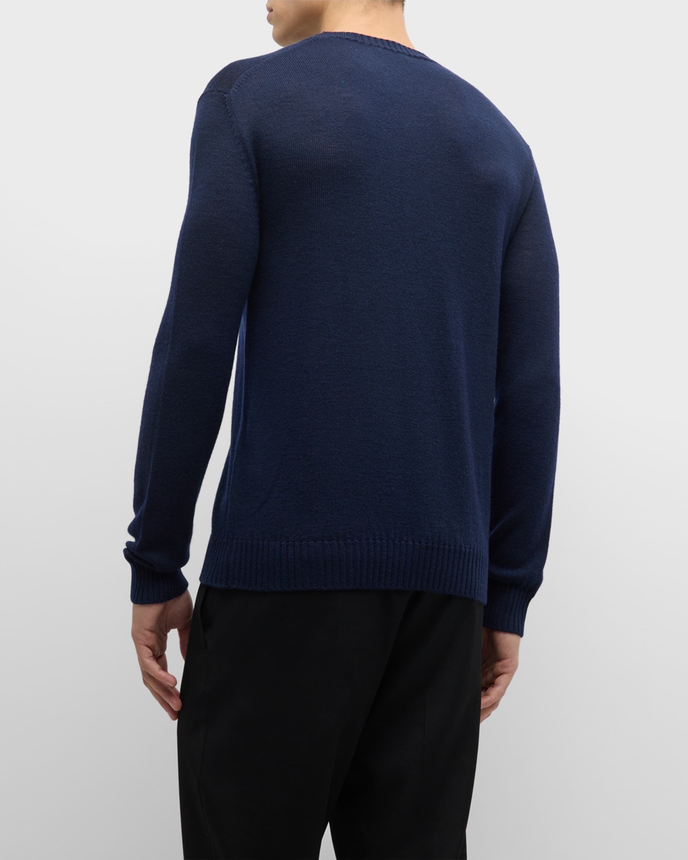 Men's Wool Loose Knit Sweater - 4