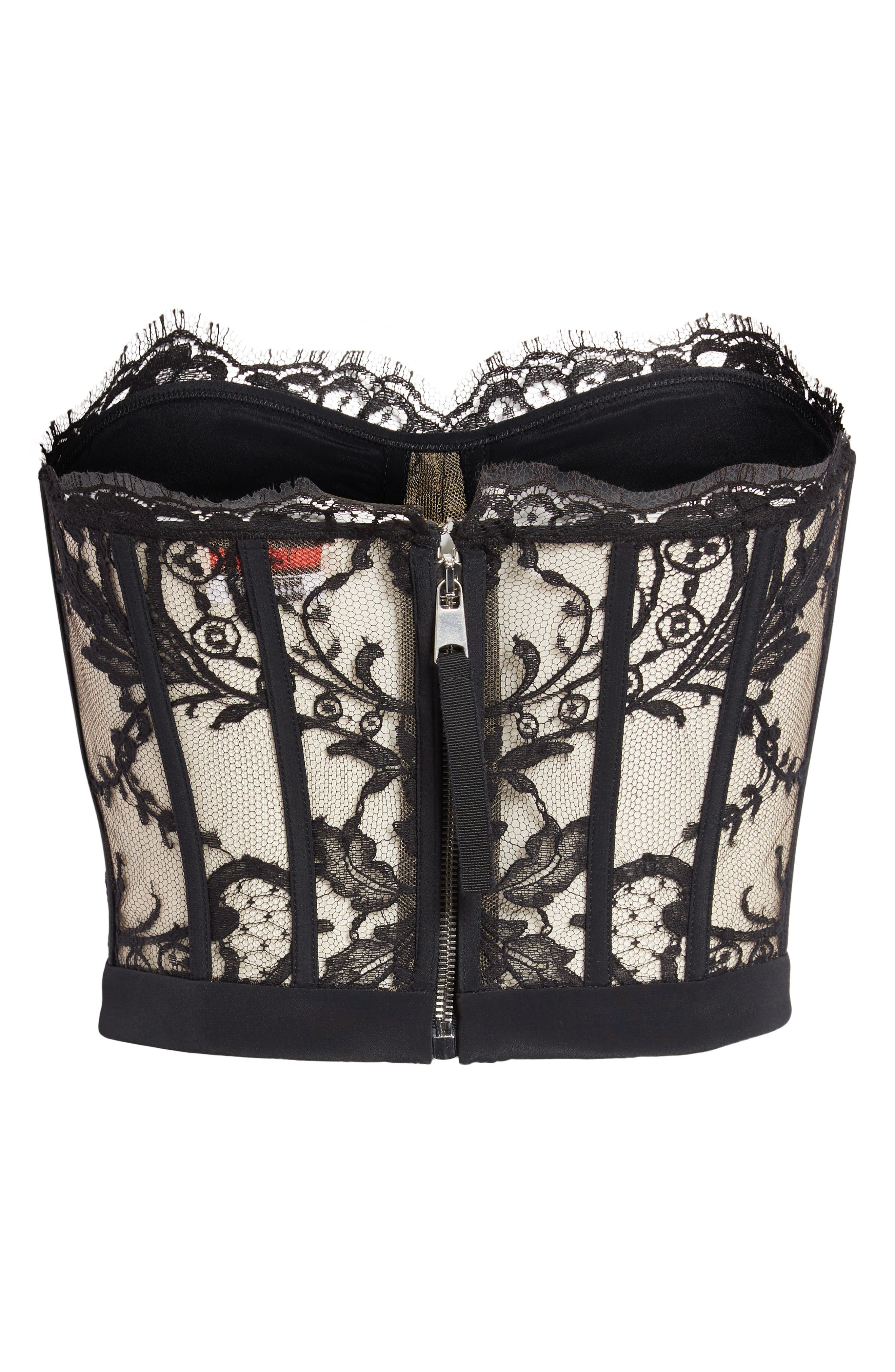 Semisheer Strapless Corset Top - 2