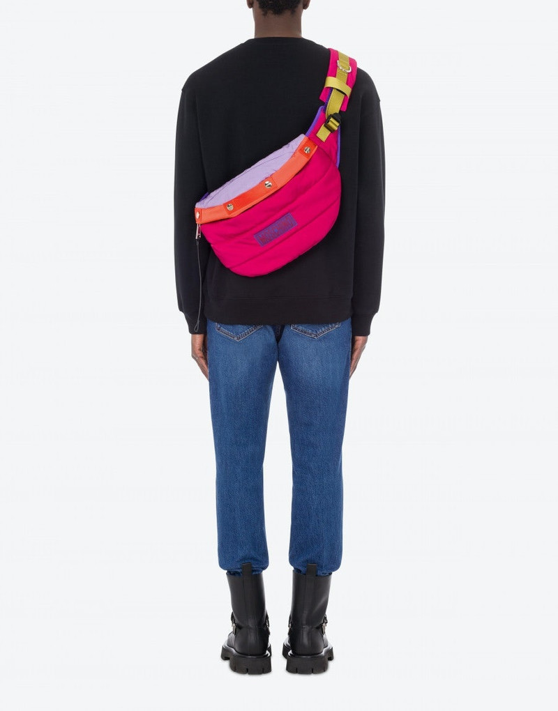 LARGE COLOUR-BLOCK NYLON BELT BAG 6