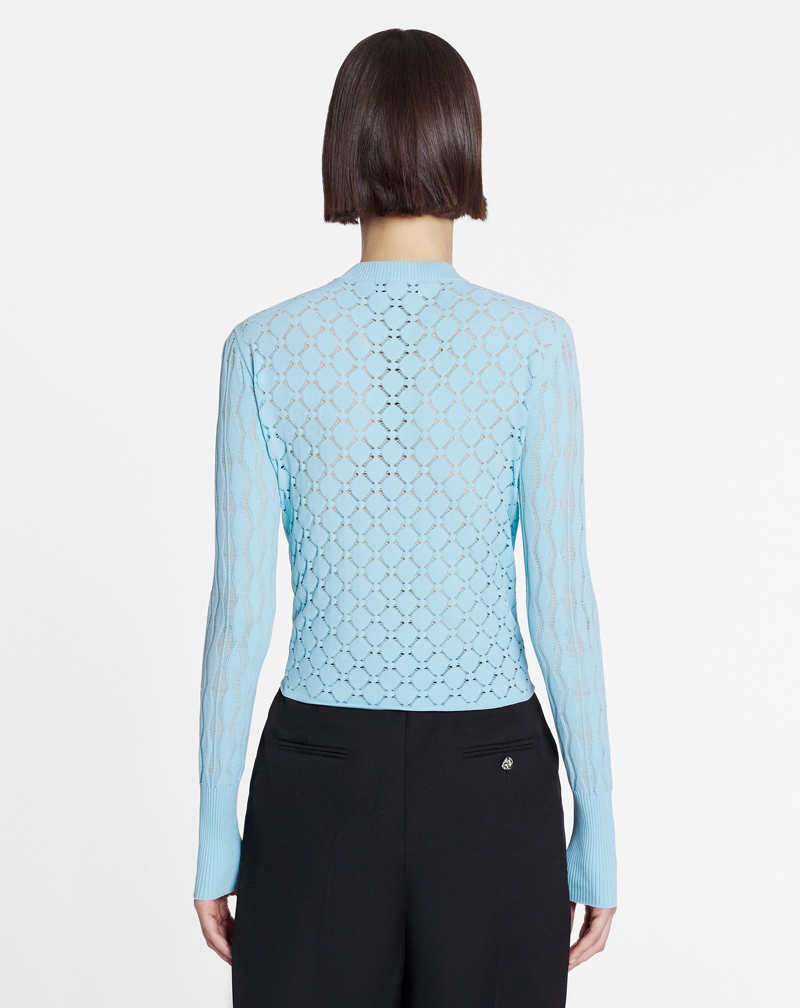 BODYCON CARDIGAN WITH ROUND NECK - 4