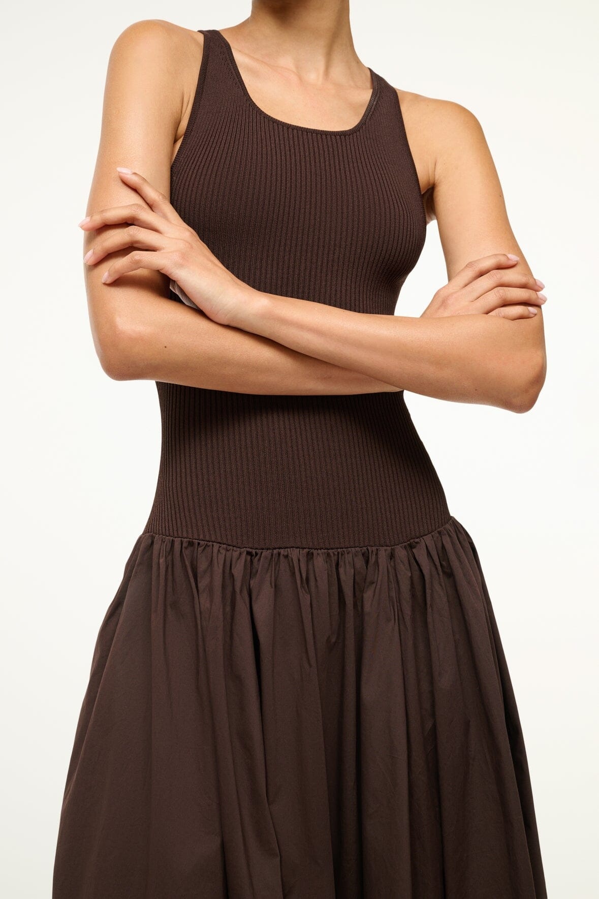 STAUD YAMILA DRESS EARTH - 3