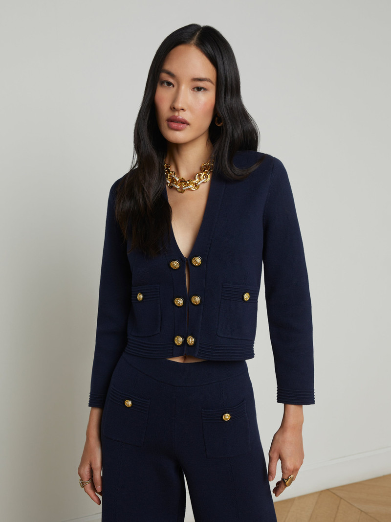 L'AGENCE Catie Knit Cardigan outlook