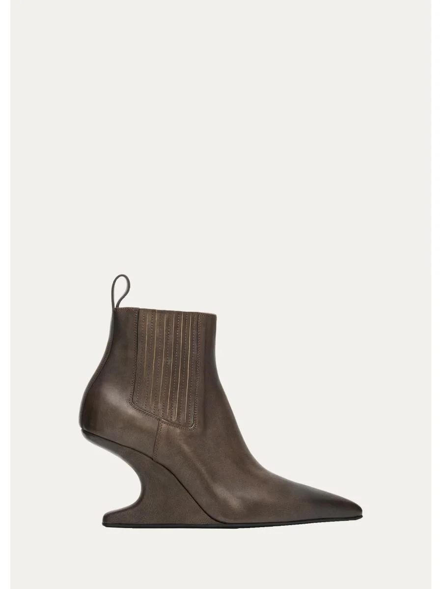 80mm Cantilever Leather Ankle Boots - 1
