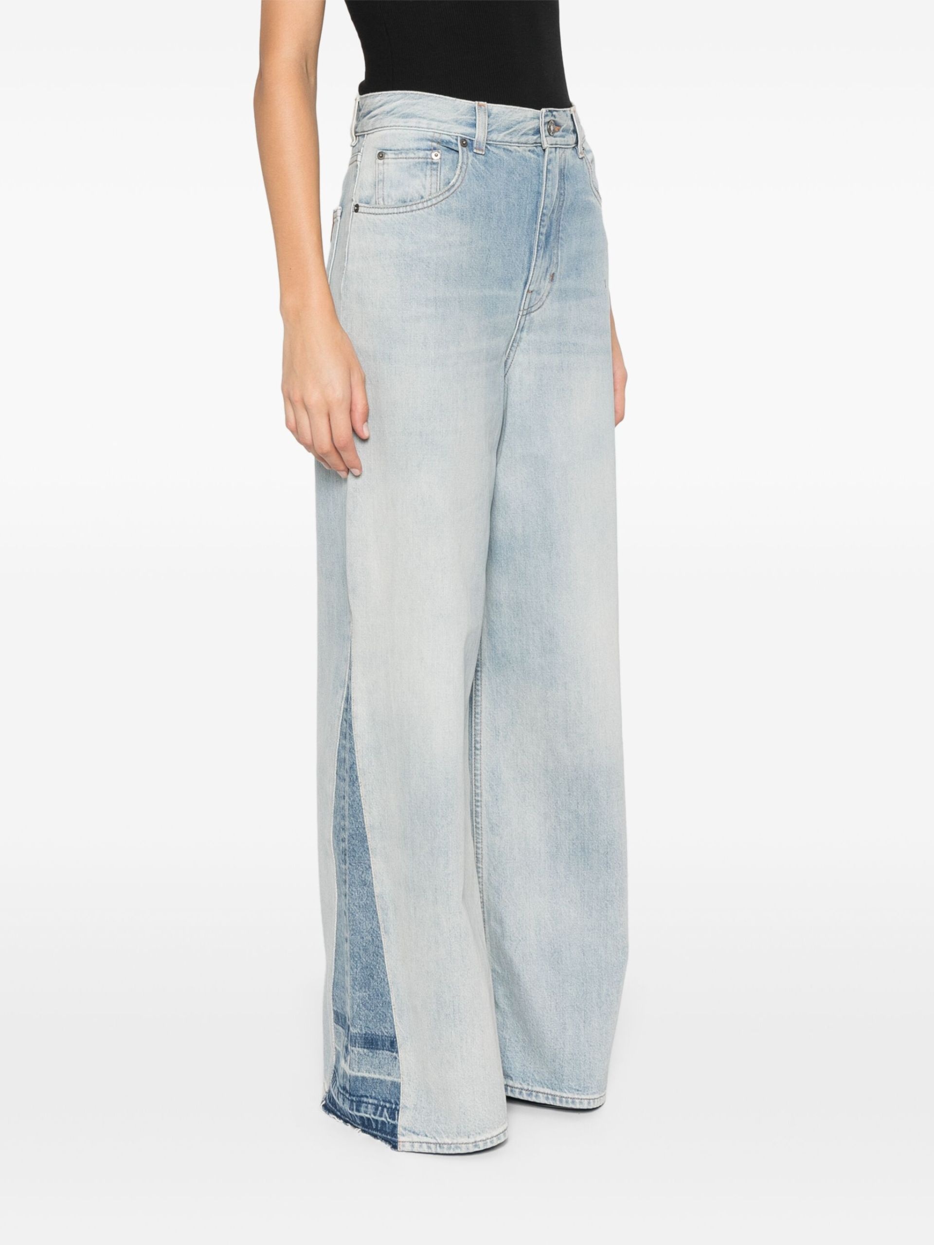 Panelled Wide-Leg Jeans - 3