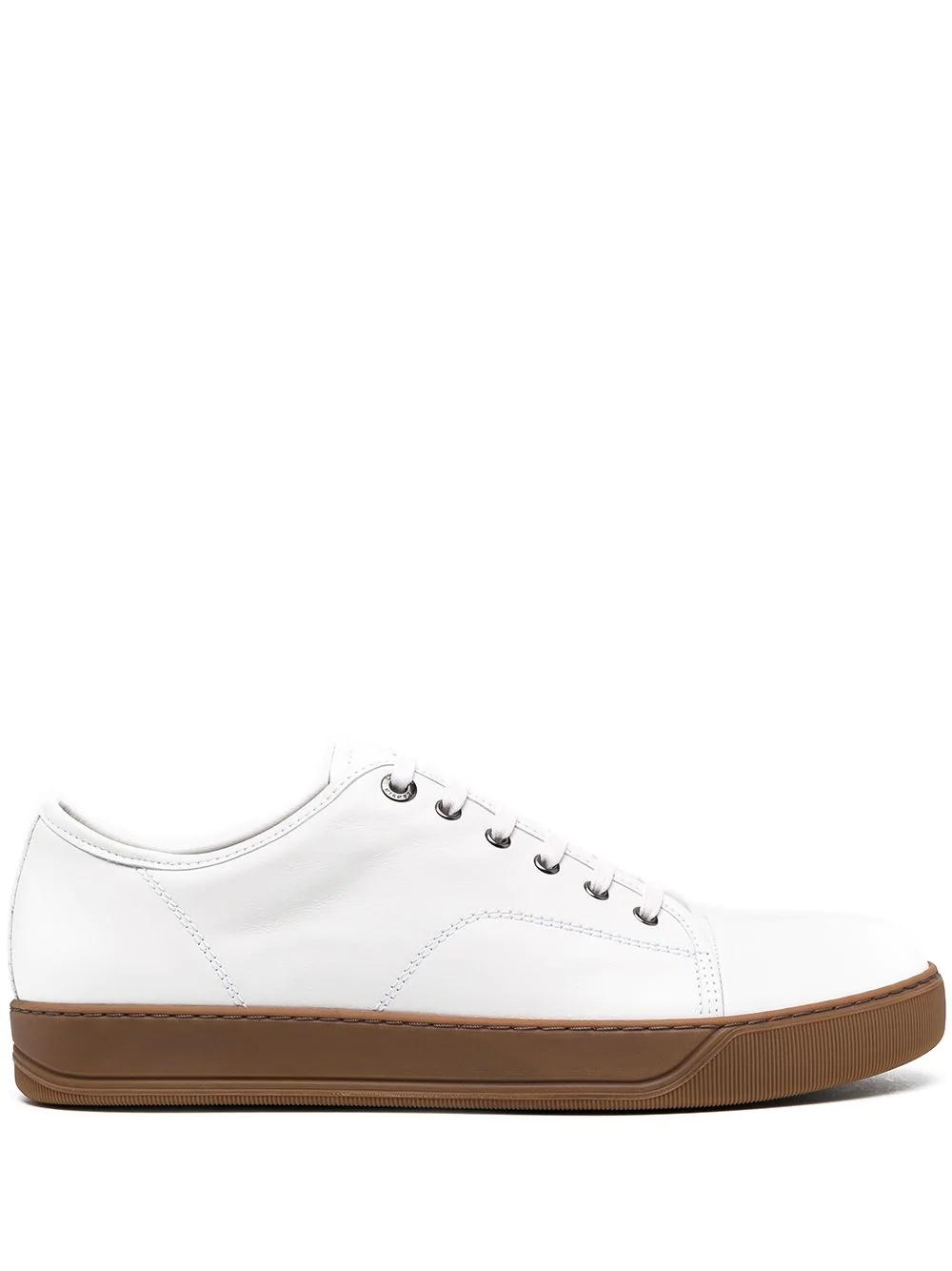 low-top leather sneakers - 1