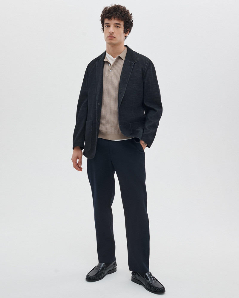 rag & bone Harvey Rib-Knit Polo Shirt outlook