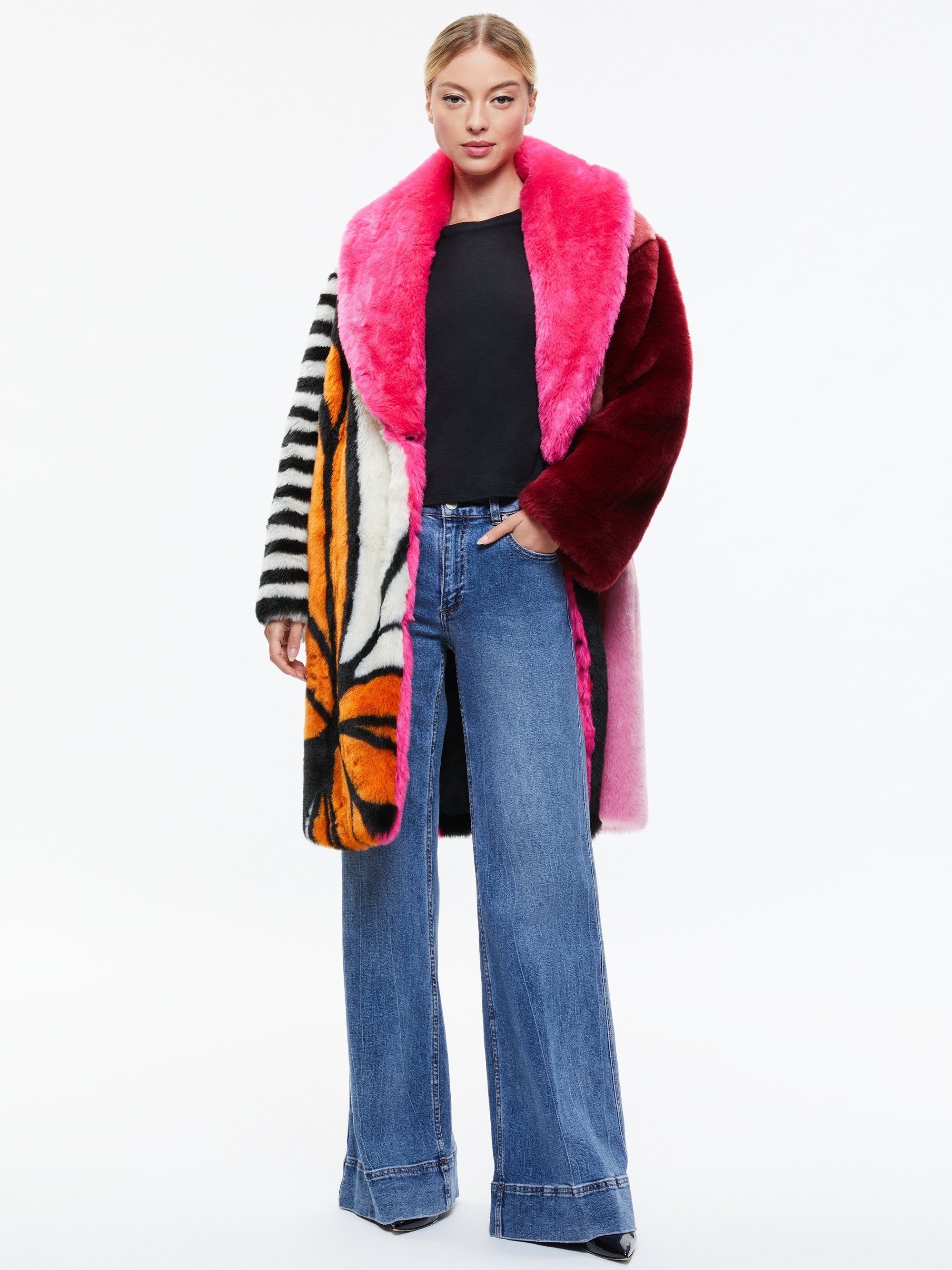 Alice + Olivia YETTA FAUX FUR COAT