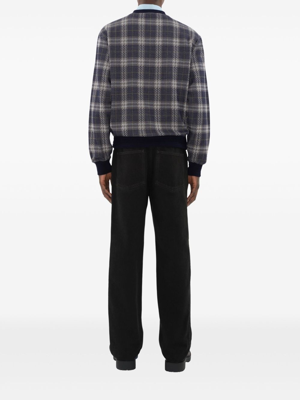 BURBERRY - Men Jacquard Check Crew Neck Top - 3