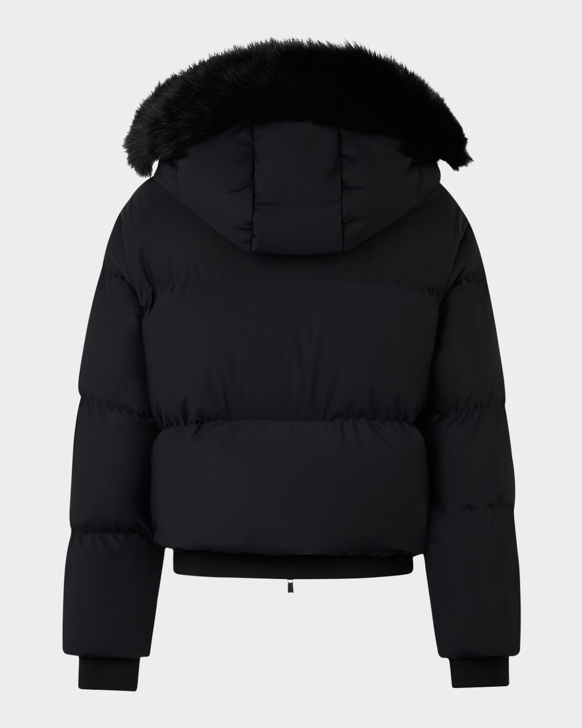 Misti Puffer Jacket with Detachable Hood and Shearling Trim - 4