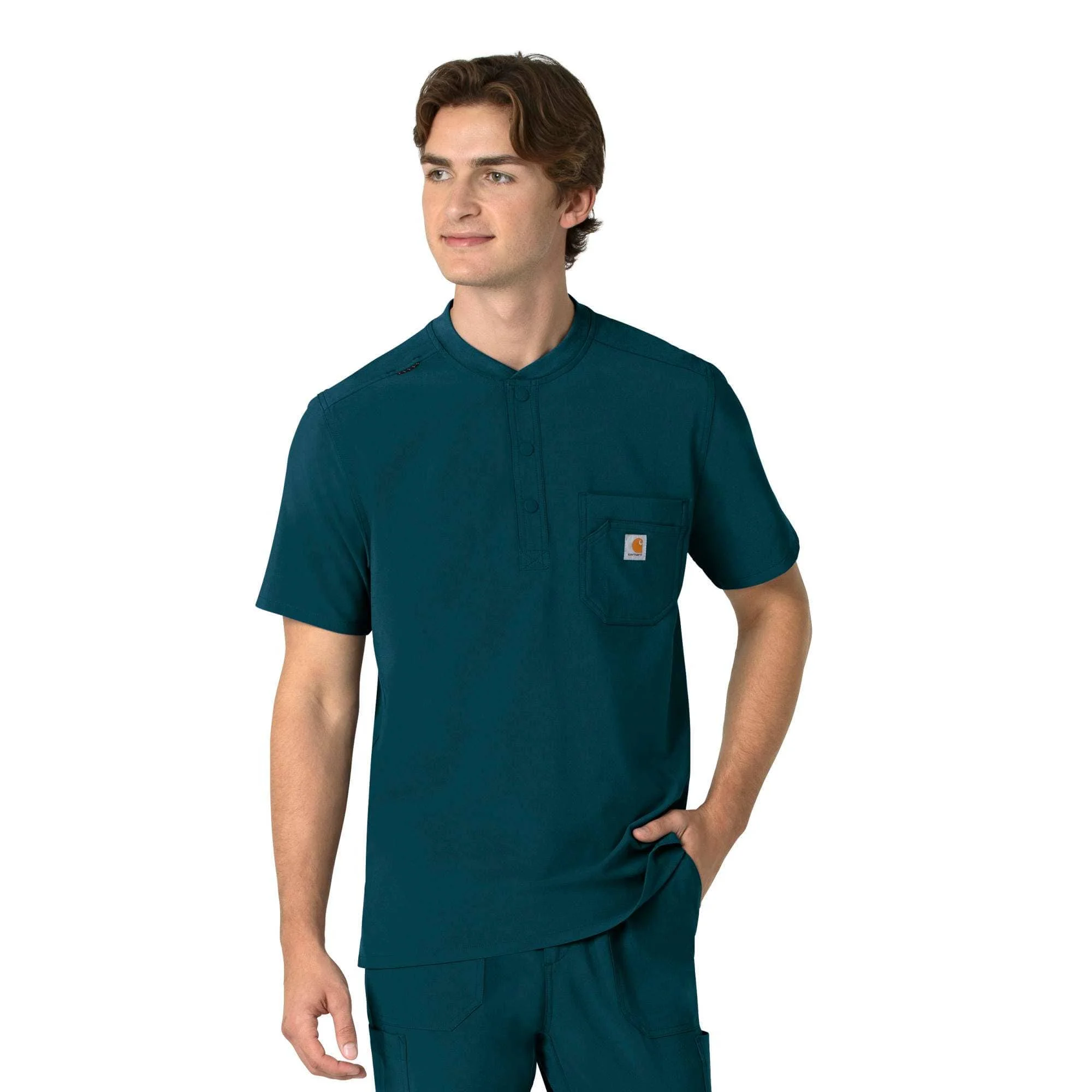 Force Cross-Flex Men's Henley Scrub Top - 1