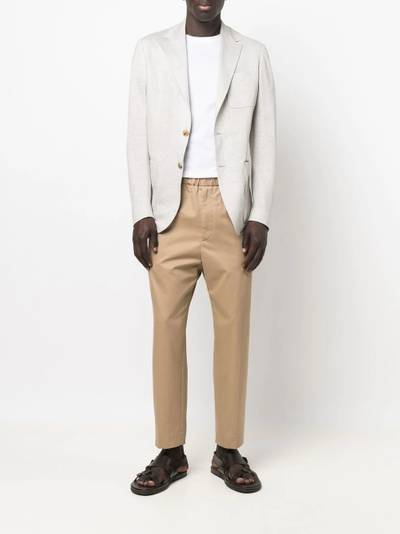 Canali single-breasted textured blazer outlook