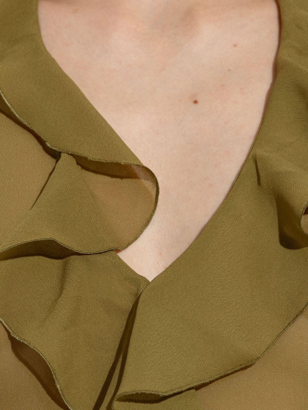 ruffle-detailing midi dress - 5