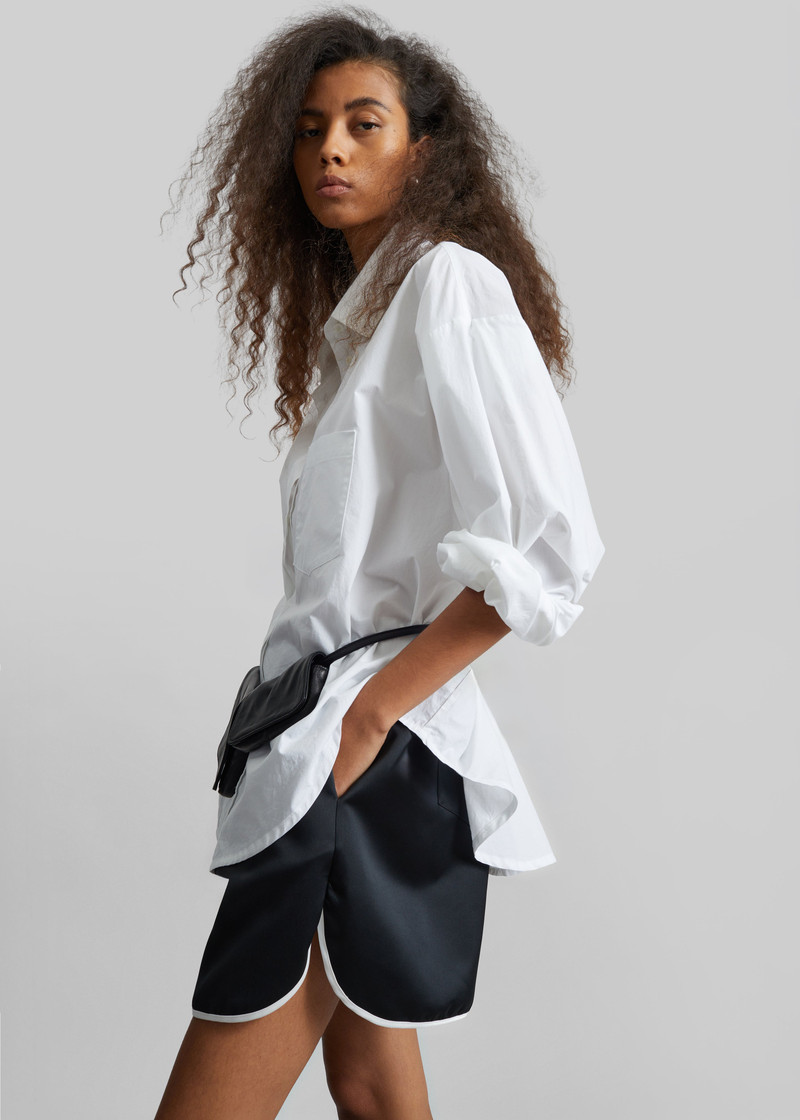 Adia Satin Boxer Shorts - Black 5