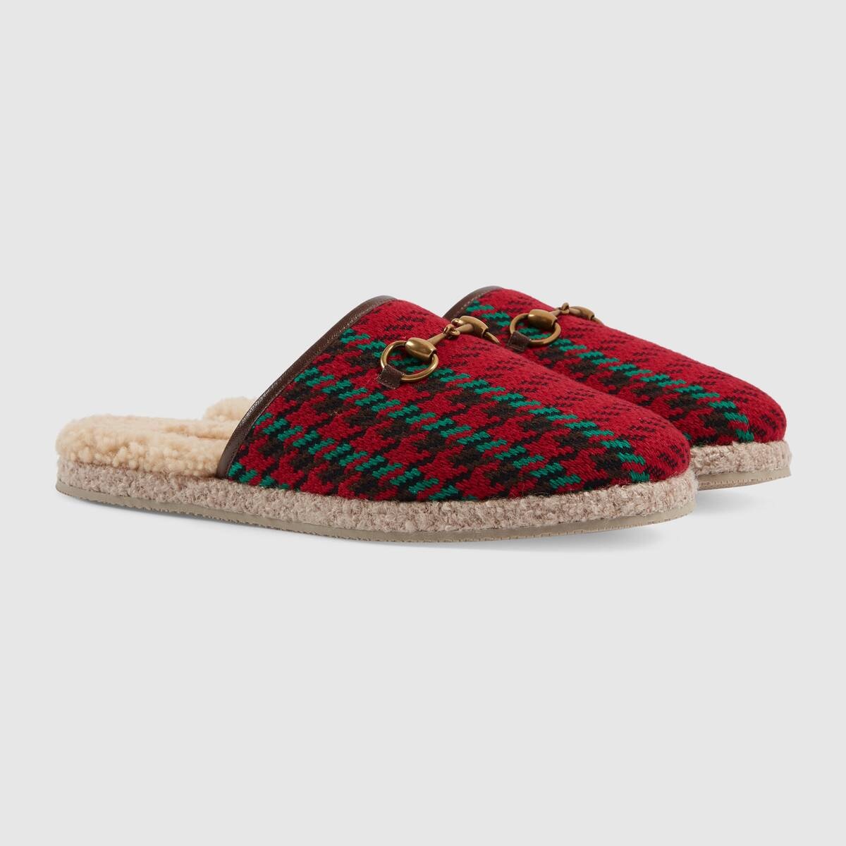 Men's houndstooth slipper with Horsebit - 2