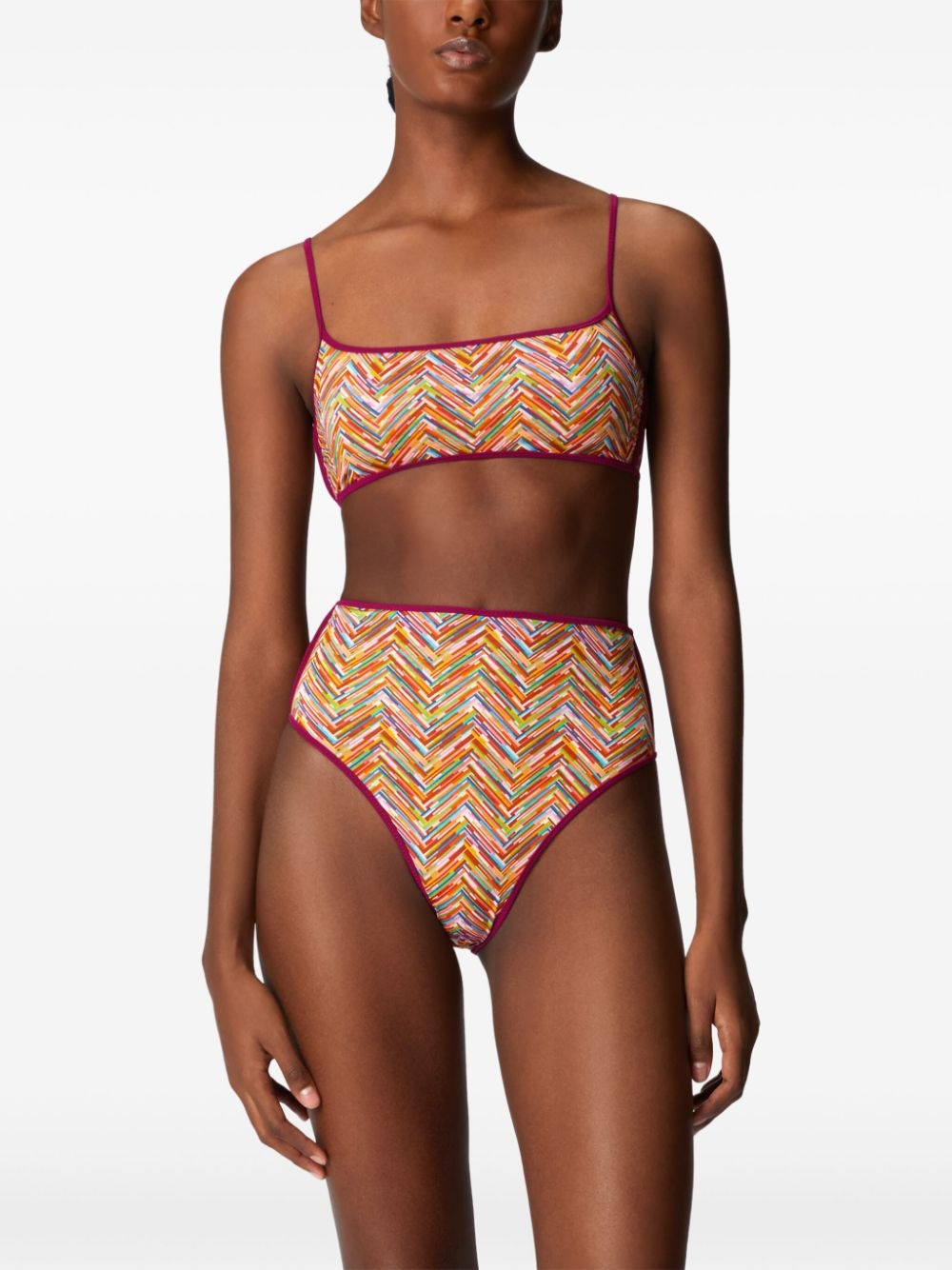zigzag-print bikini - 3