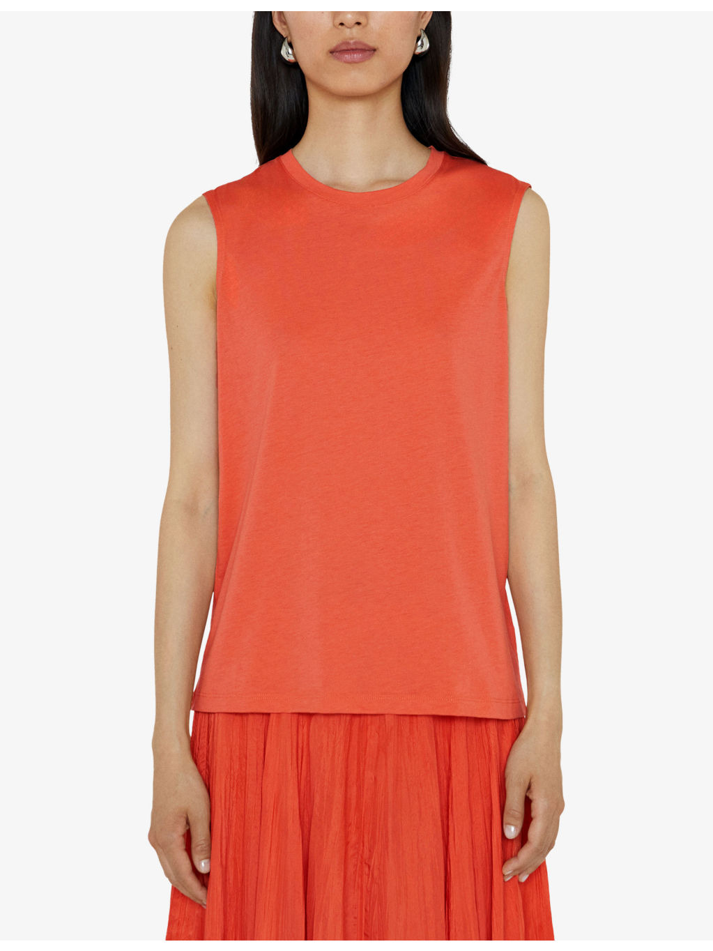 Cotton-Silk Jersey Tank Top - 3