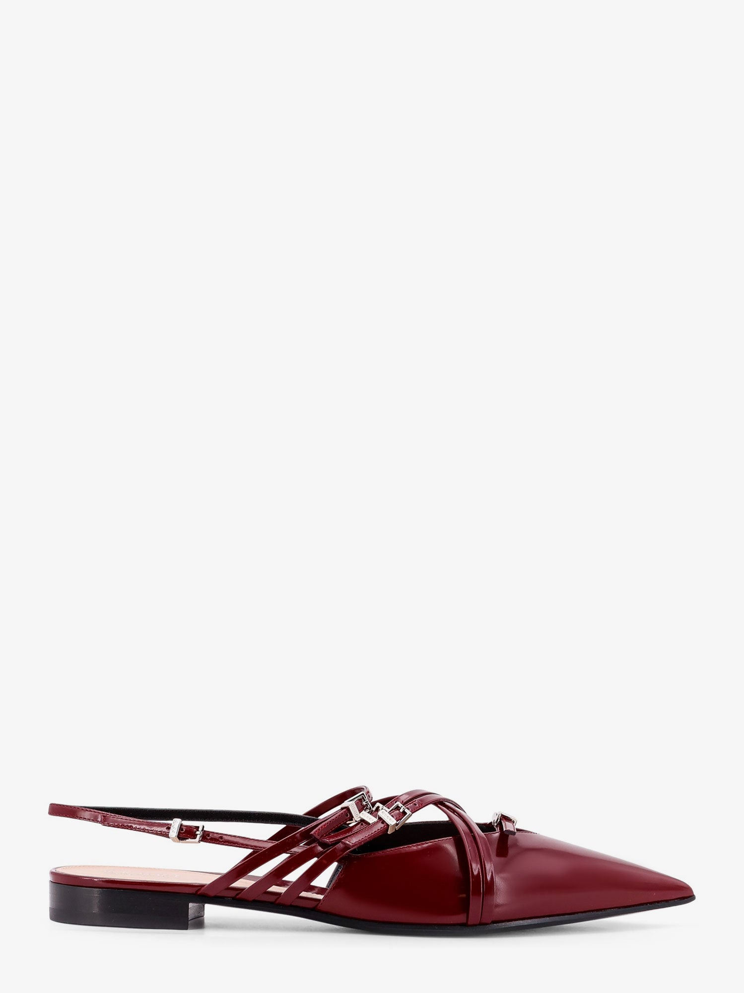Leather Slingback With Bands And Gucci Buckle - 1
