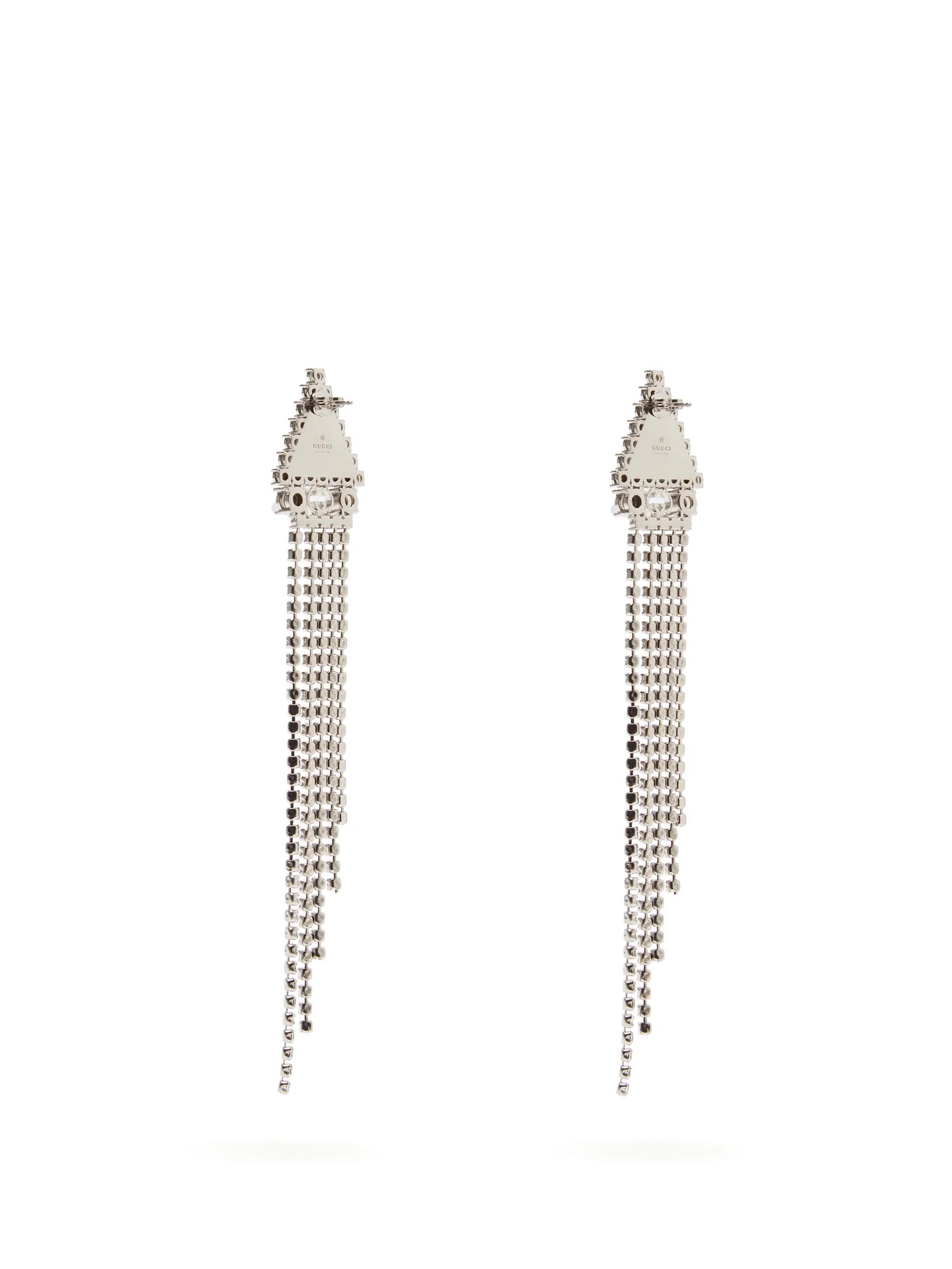 Crystal-embellished drop earrings - 3