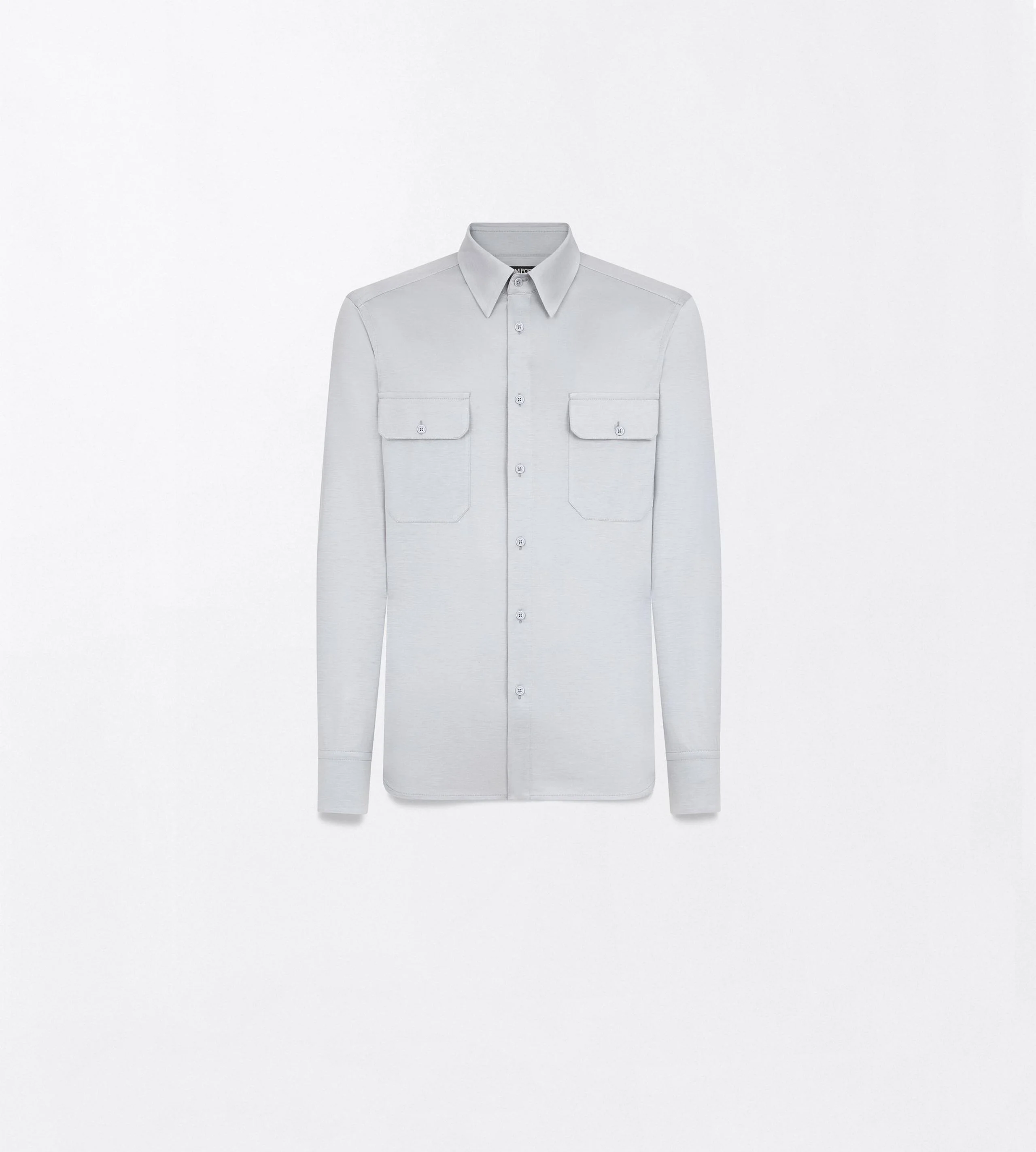 SILK COTTON BLEND MILITARY SHIRT - 1