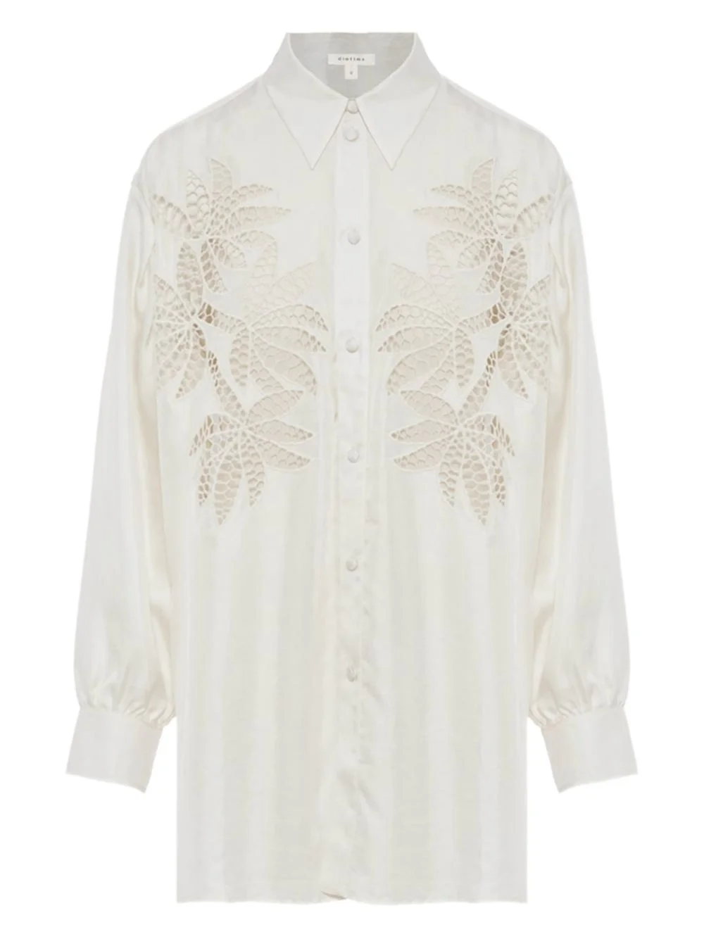 lace-detail shirt - 1
