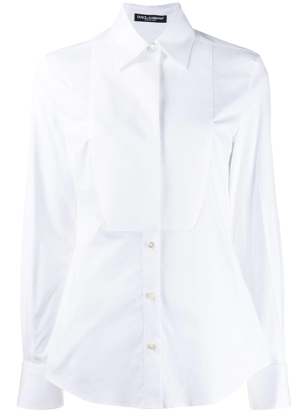 stretch poplin tuxedo shirt - 1