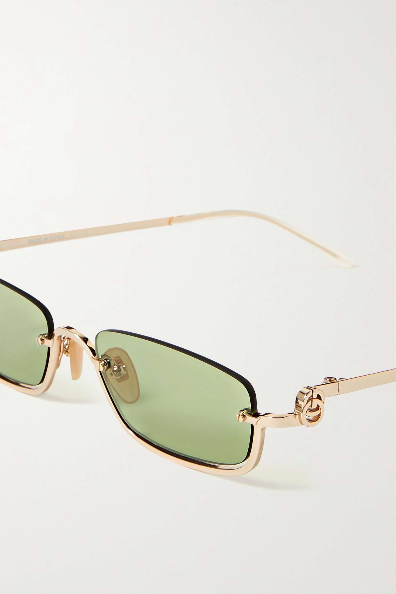 GG square-frame gold-tone sunglasses - 4