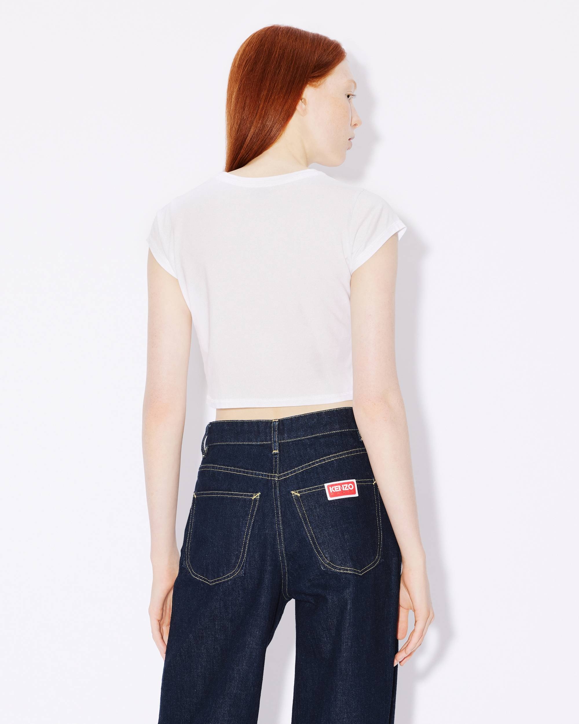 'Boke Flower Crest' micro-embroidered T-shirt - 4