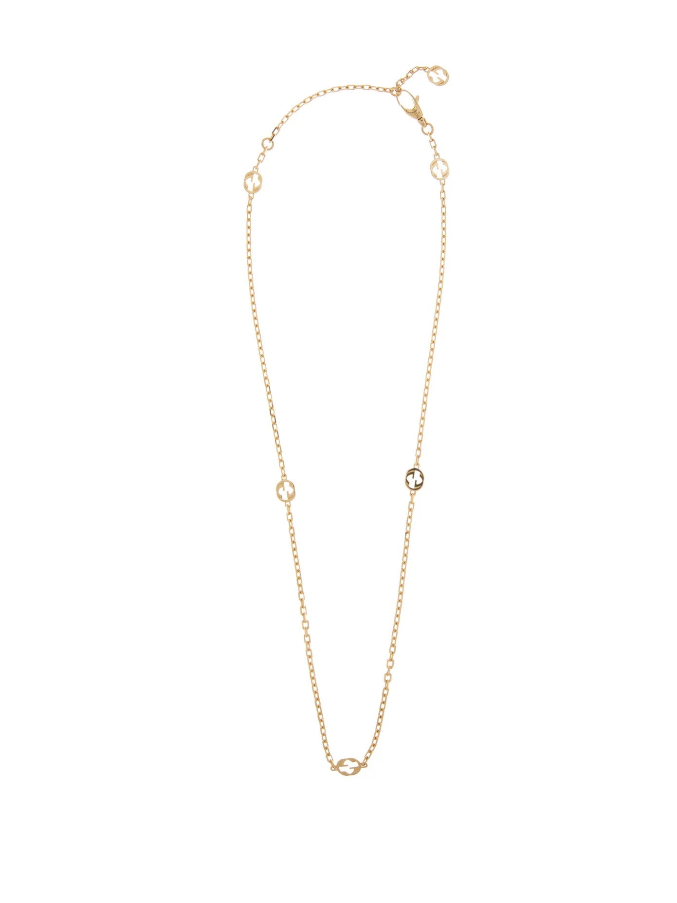 GG-logo 18kt gold chain necklace - 1