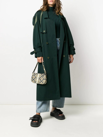 KENZO bi-colour belted trench coat outlook