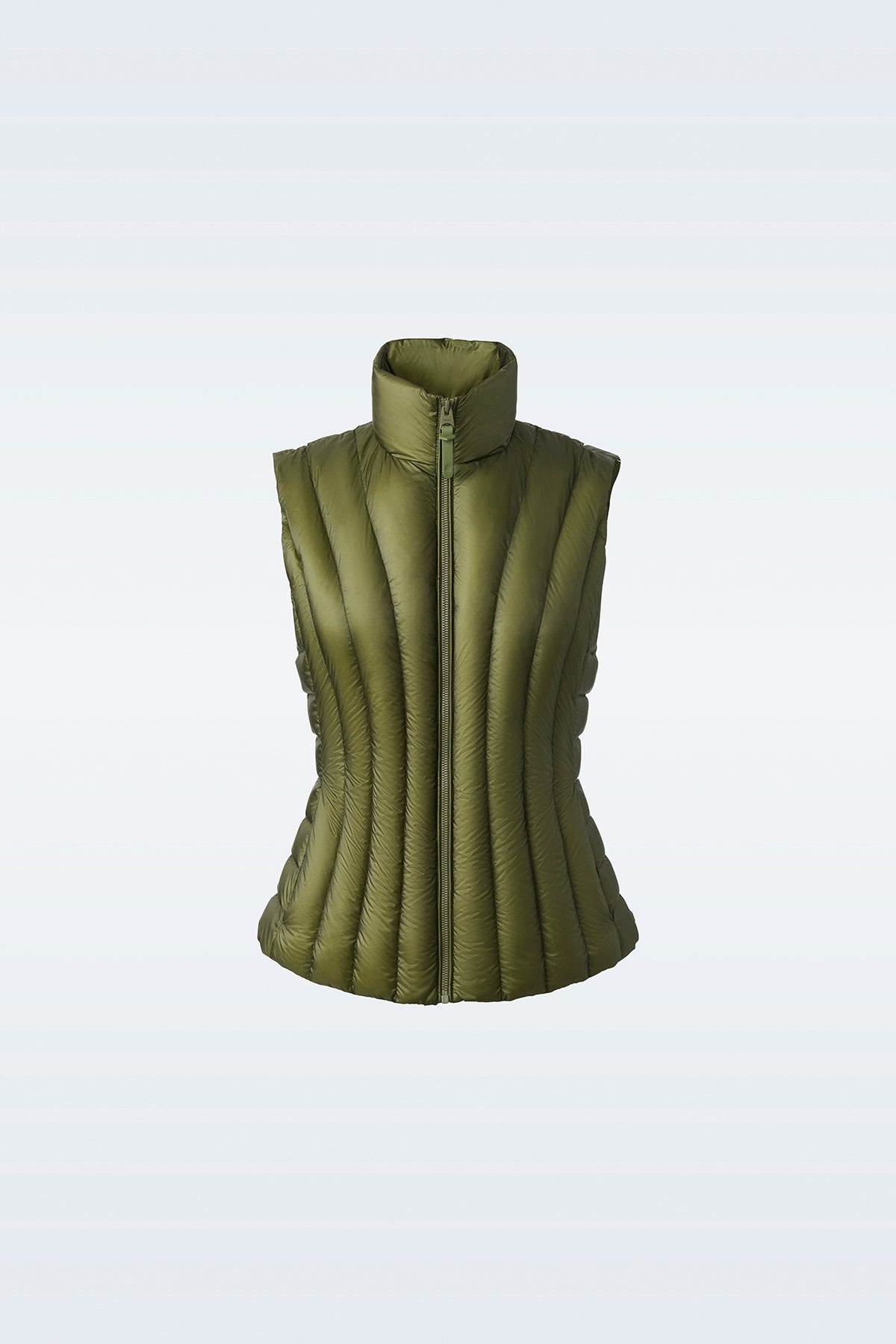 LILYAN light down vertical quilted Vest - 1