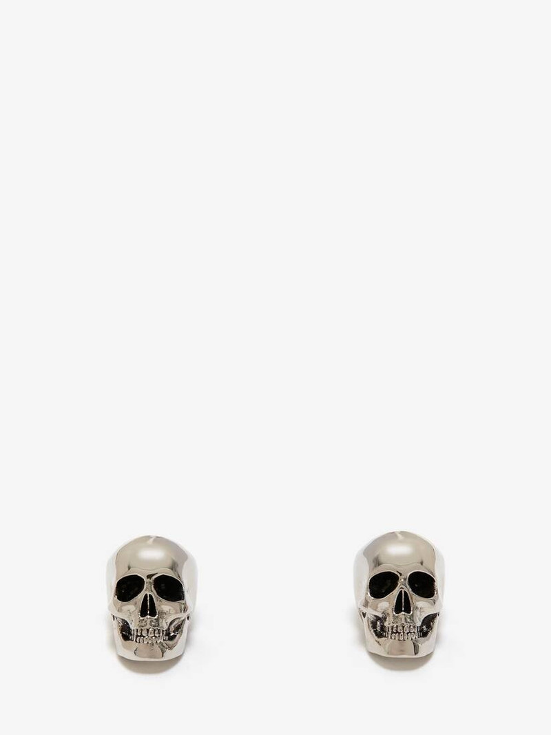 Alexander McQueen Men's Airpods Skull in Antique Silver outlook
