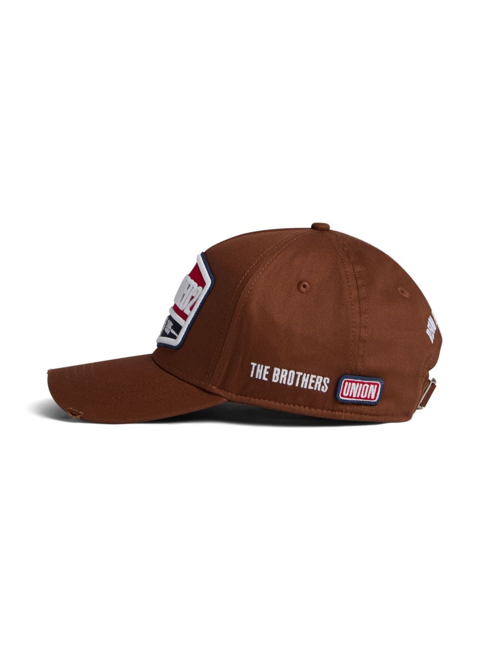 embroidered-logo cotton baseball cap - 5