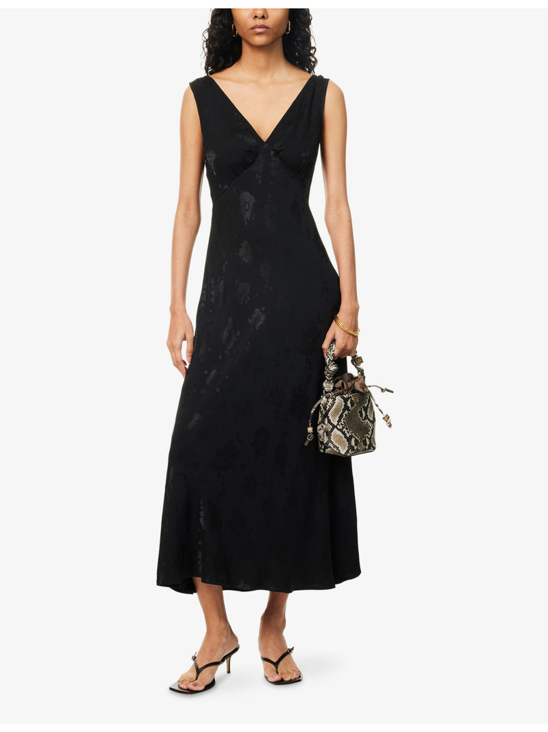 RIXO Sandrine Floral Woven Midi Dress outlook